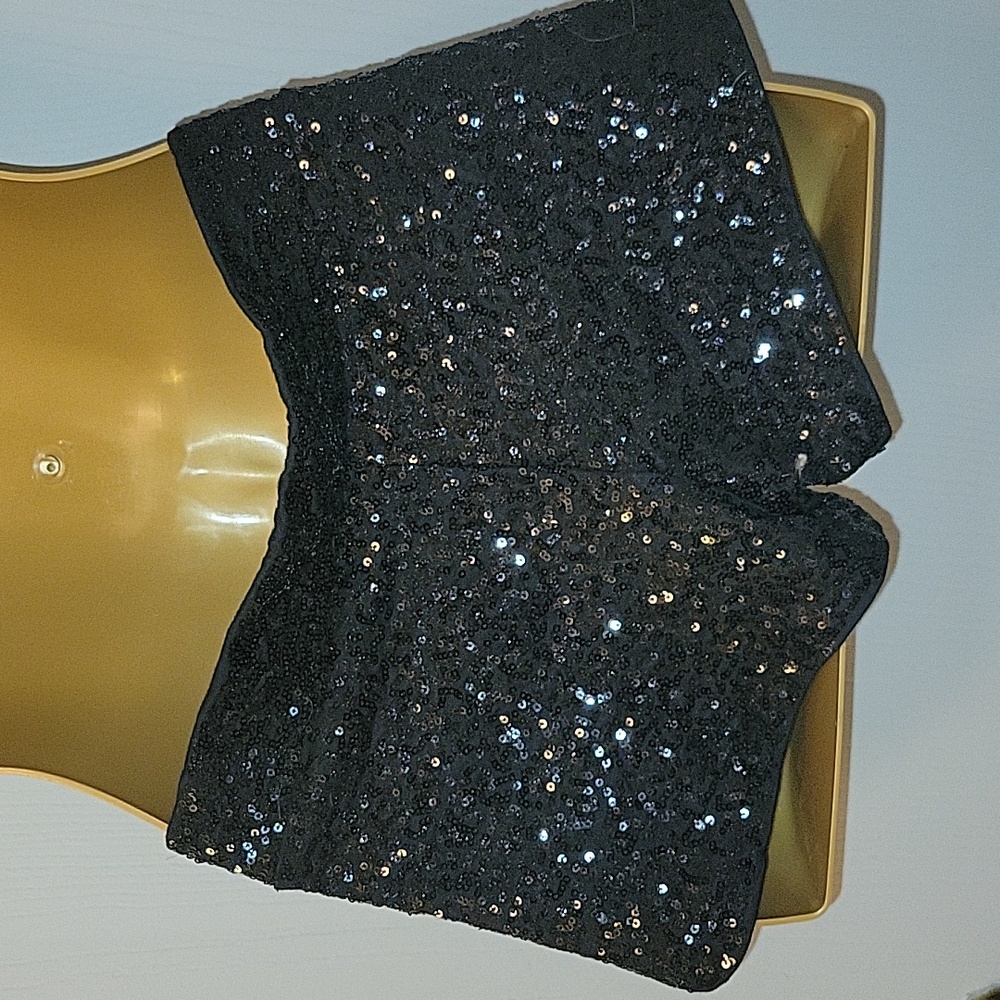 Tramp Black Sequin Women's Shorts